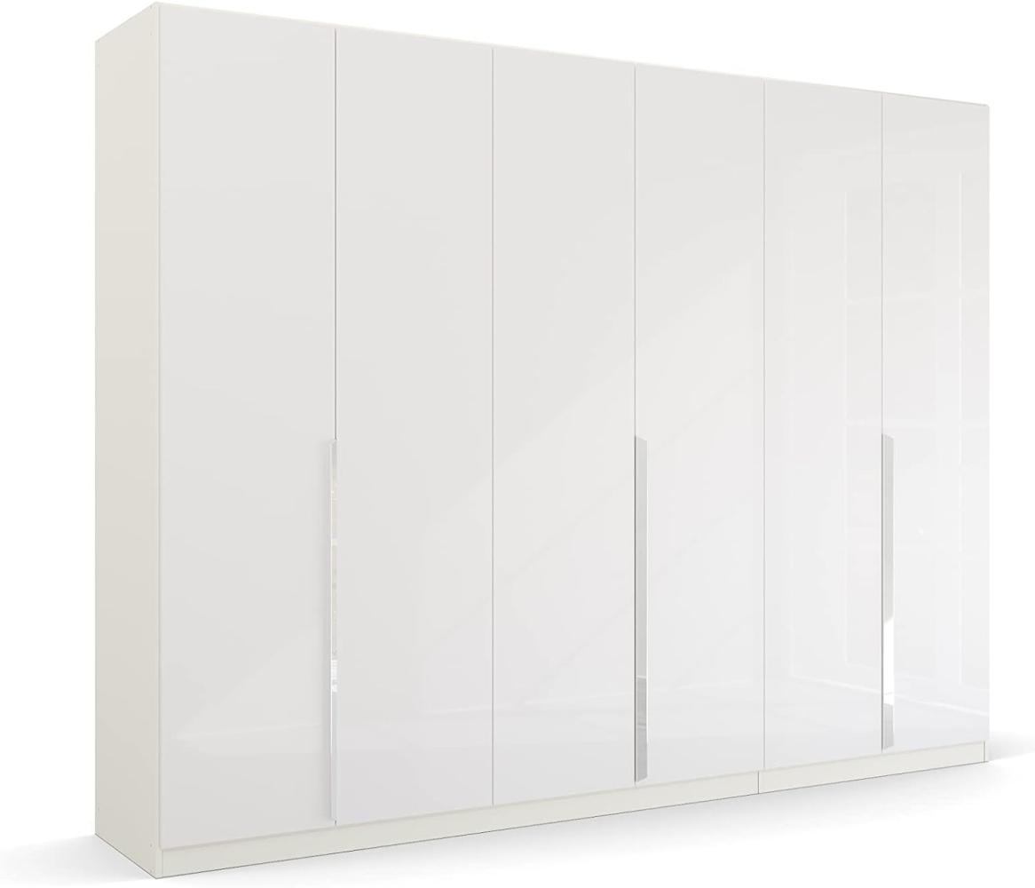 Kleiderschrank Drehtürenschrank Glamour | 6-türig | weiß Hochglanz / alpinweiß | 271x210 Bild 1