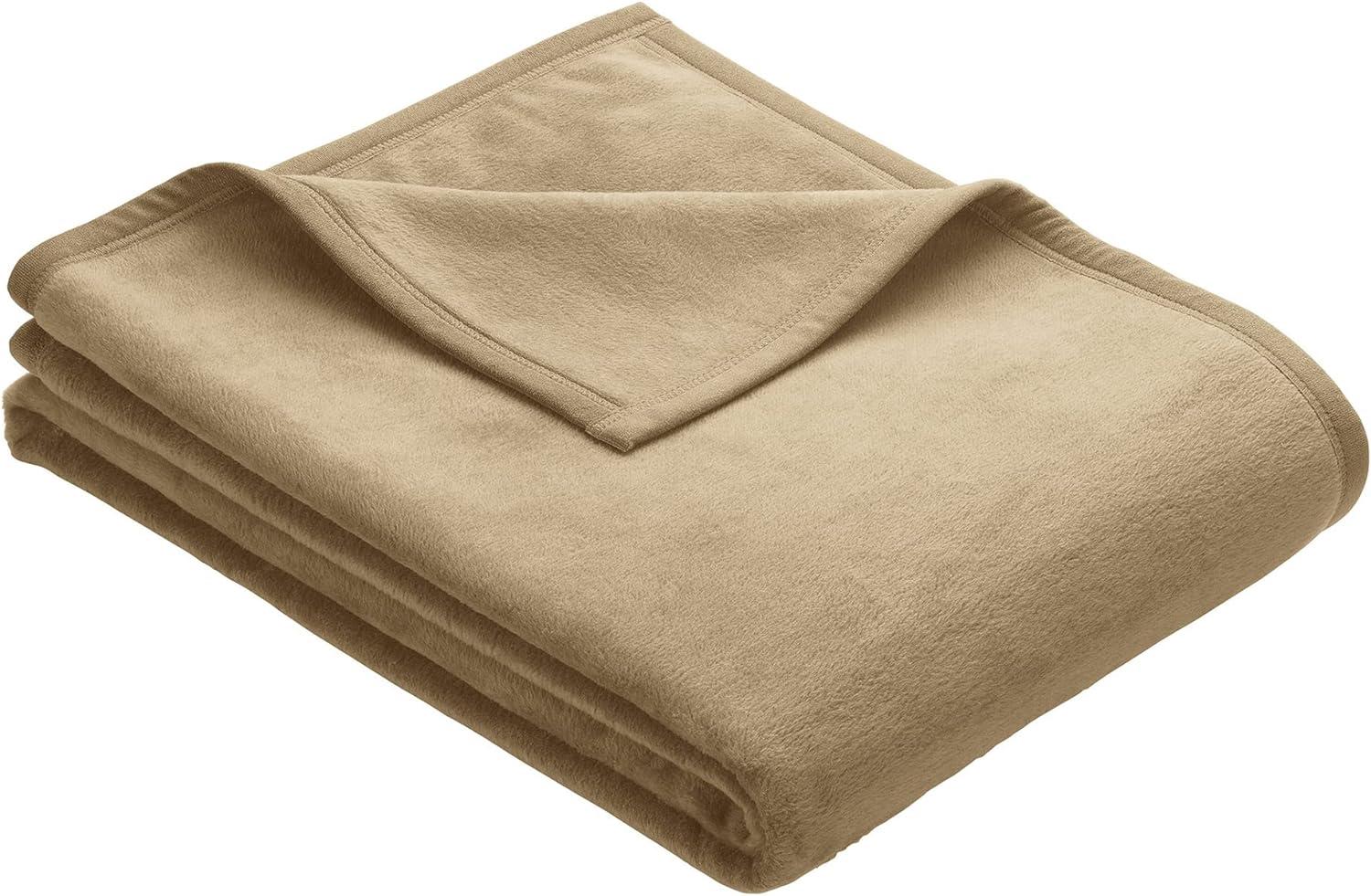 Ibena Berlin Kuscheldecke, 58 % Baumwolle, 35 % Polyacryl, 7 % Polyester nougat, 150x200 cm Bild 1