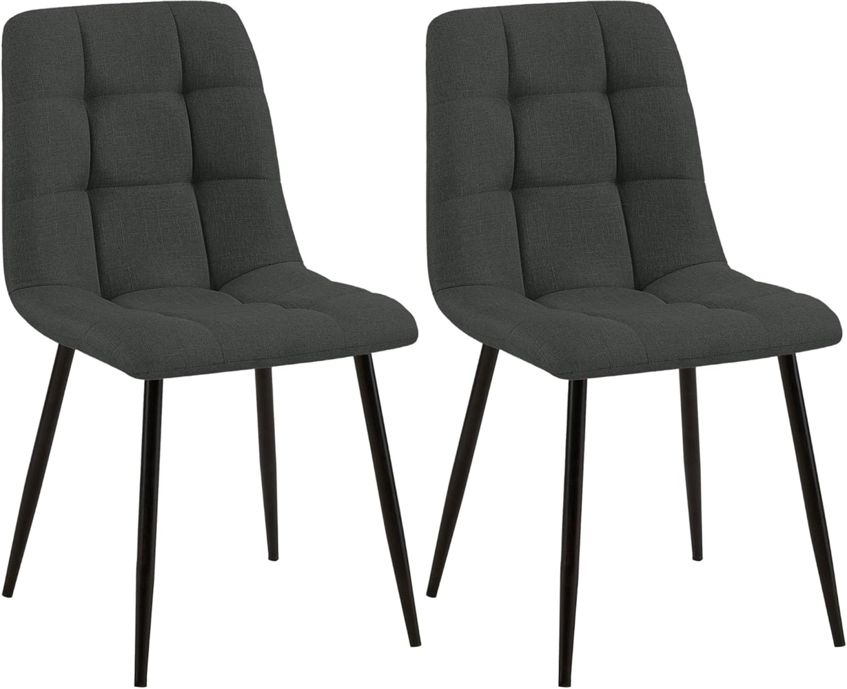Esszimmerstuhl Tilde 2 Esszimmerstühle dunkelgrau Stoff Bild 1
