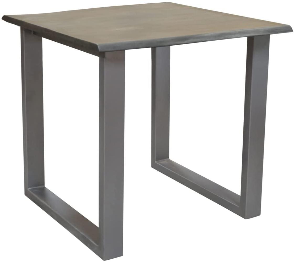 Sit Möbel Tisch 80x80 cm, Gestell silbern, Platte grau L = 80 x B = 80 x H = 76 cm Platte antikgrau, Gestell antiksilbern Bild 1