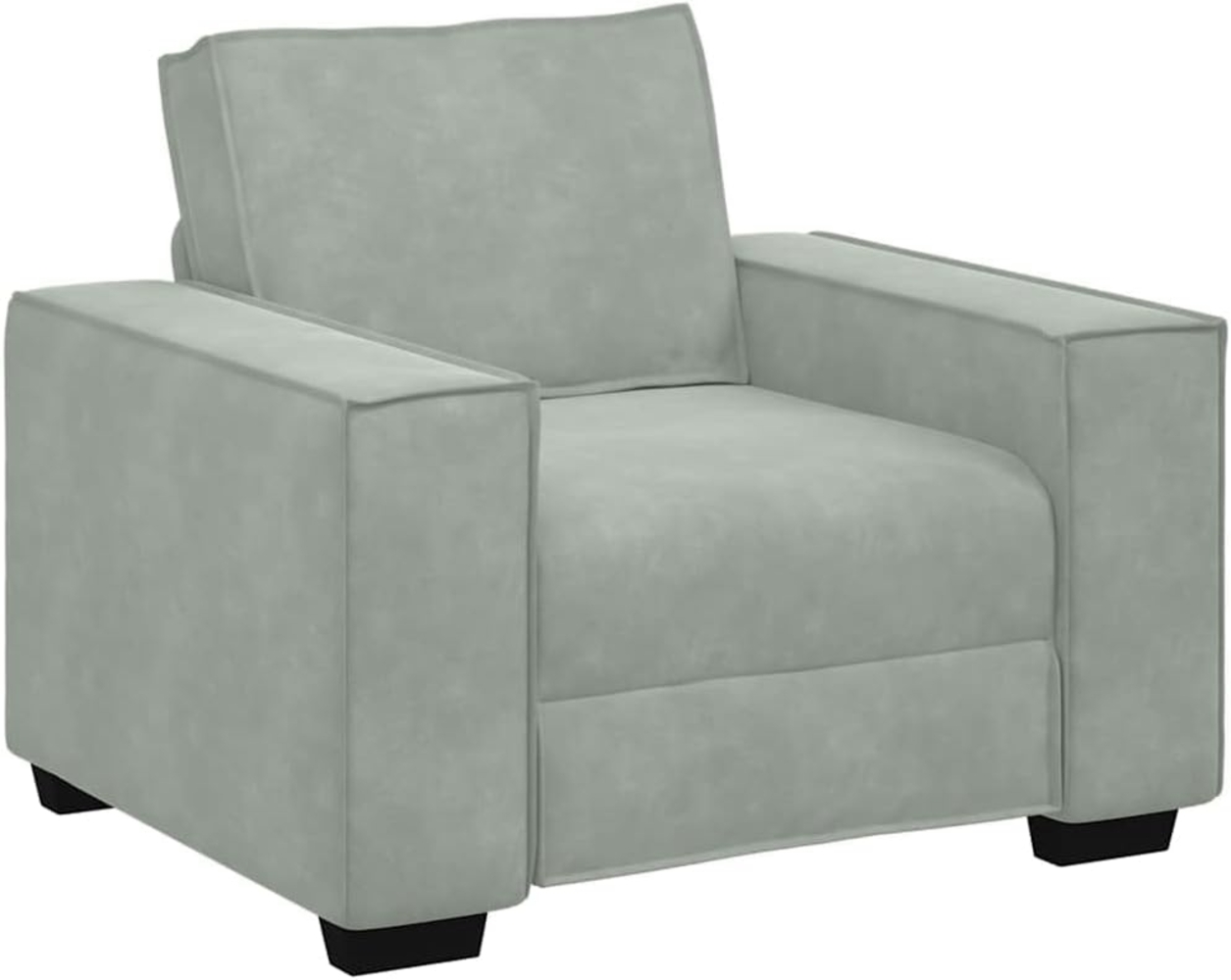 vidaXL Sessel Hellgrau 60 cm Samt 4105000 Bild 1