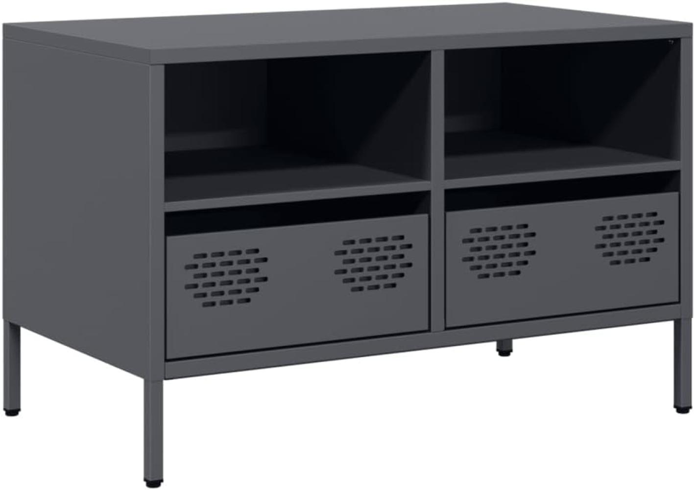 TV-Schrank Anthrazit 68x39x43,5 cm Kaltgewalzter Stahl 851318 Bild 1