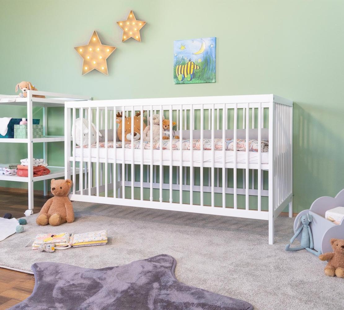 Babybett TONI 60x120 cm weiß Bild 1
