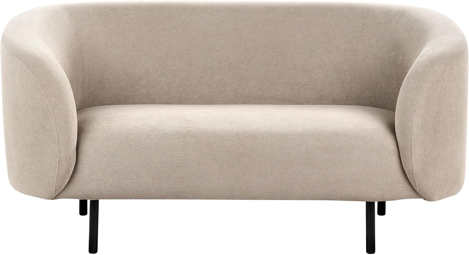 2-Sitzer Sofa Stoff taupe schwarz LOEN Bild 1