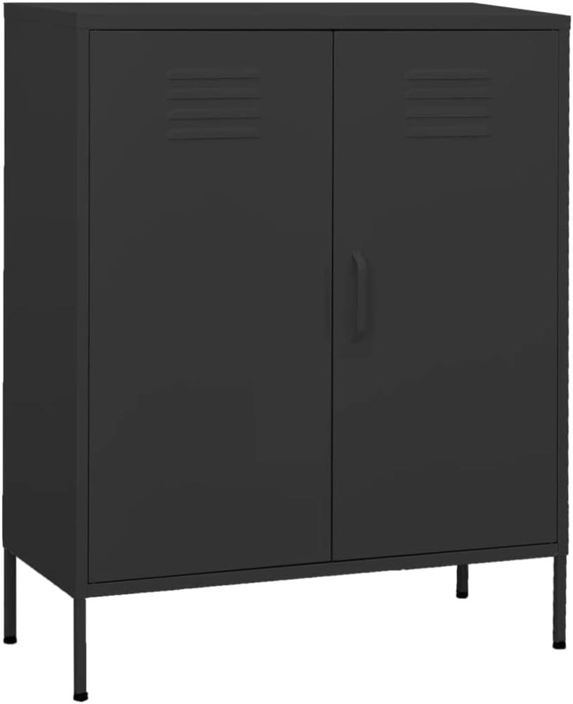 vidaXL Lagerschrank Sideboard Kommode Anrichte Stahlschrank Schrank Beistellschrank Mehrzweckschrank Bücherschrank Standschrank Anthrazit 80 x 35 x 101,5 cm Stahl Bild 1