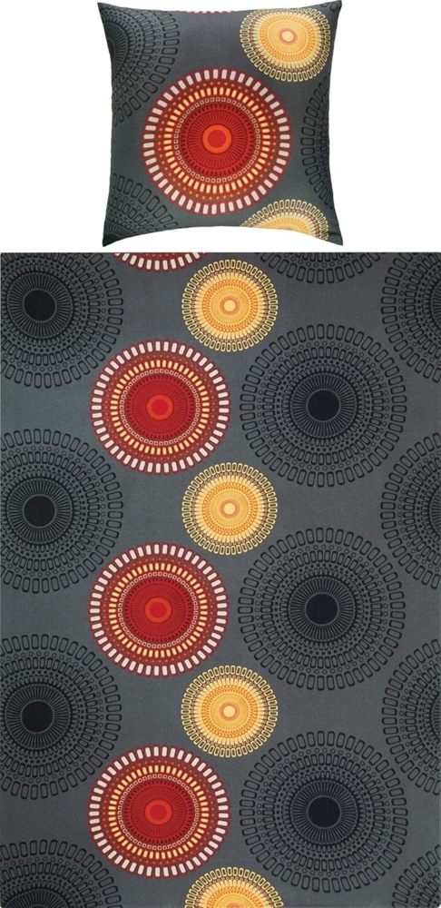 REDBEST Bettwäsche Bettwäsche, Biber, 2 teilig, Kreise Bild 1