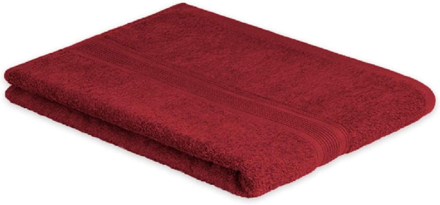 Duschtuch Frottier 500 g/m² 70 x 140 cm Bordeaux Bild 1