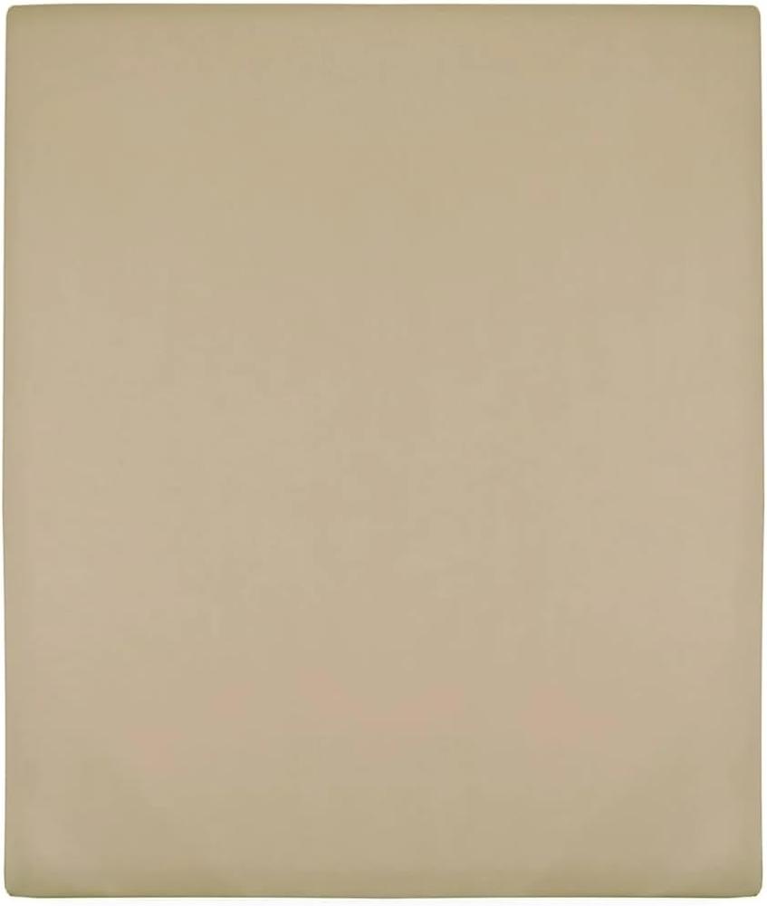 vidaXL Spannbettlaken 2 Stk. Jersey Taupe 90x200 cm Baumwolle 136221 Bild 1