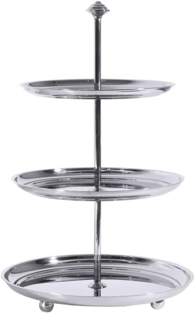 Contacto Edelstahl Petits-Fours-Etagere mit 3 Ebenen, 20 x 22,5 x 25cm Bild 1