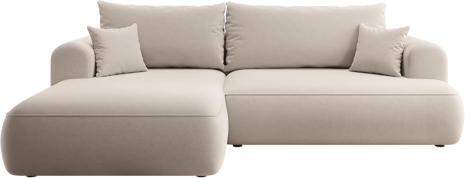 Selsey Sofa Ecksofa Eckcouch Schlafsofa Couch Mit Stauraum Schlaffunktion Pflegeleicht Polyurethanschaum L Form Rechts OVO Dunkelgrau Boucle Abriamo Bild 1