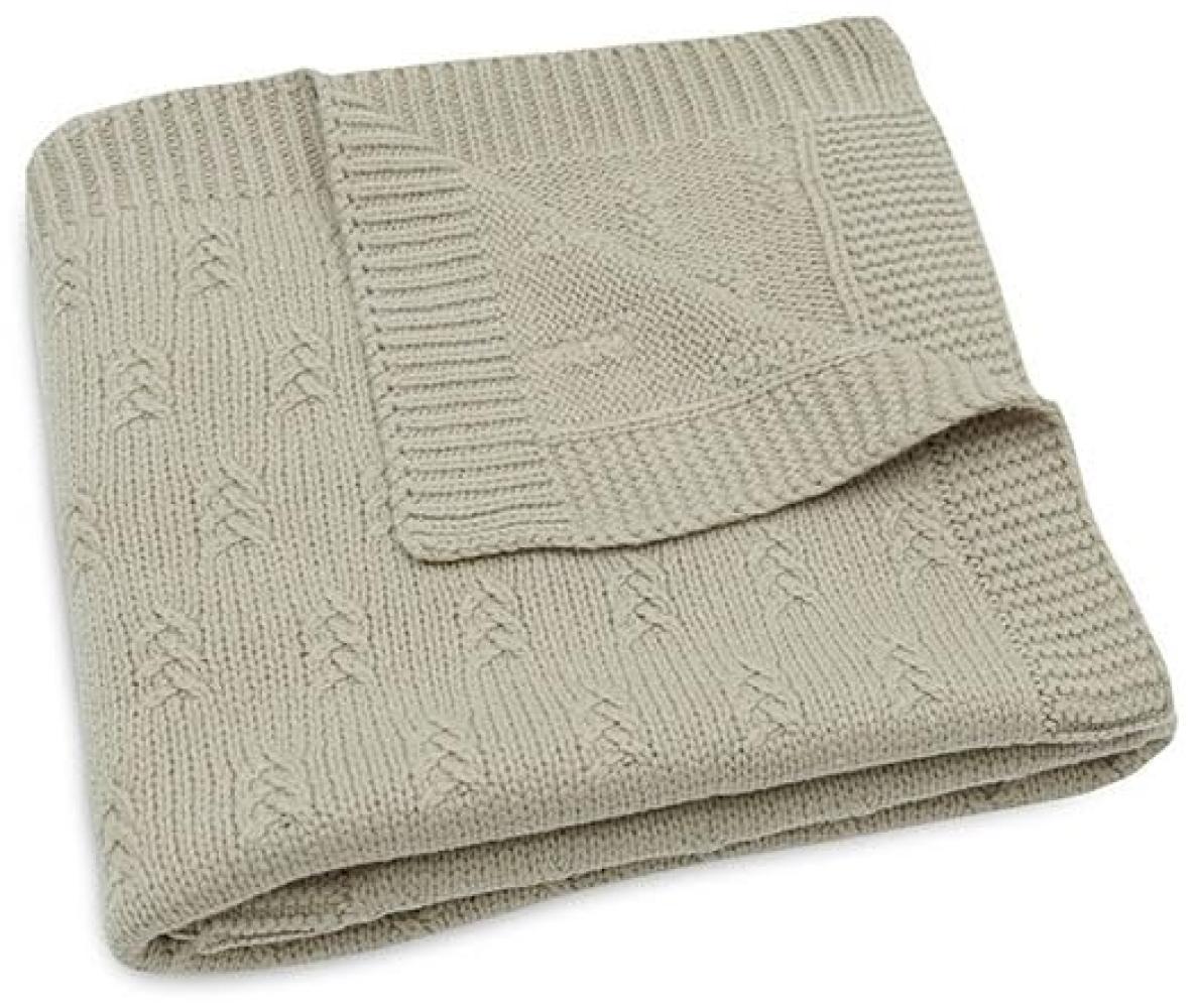 Jollein Babydecke Kuscheldecke 75x100 cm Grain knit Olive Green grün Bild 1