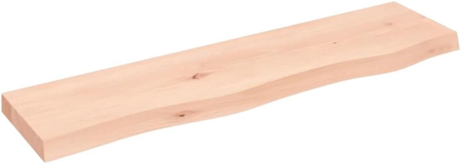 vidaXL Wandregal 80x20x4 cm Massivholz Eiche Unbehandelt 363540 Bild 1