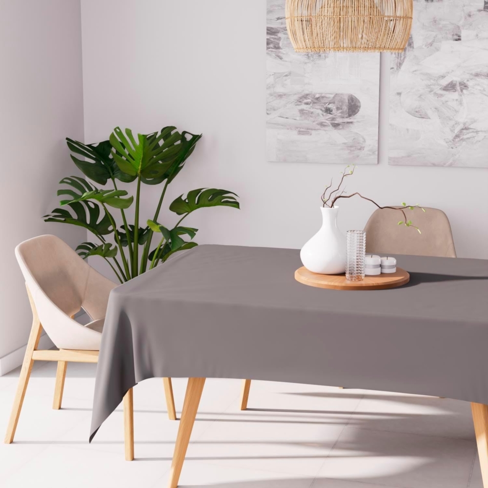 Soleil d'ocre Tischdecke mit Fleckschutz eckig 140x300 cm ALIX grau Bild 1
