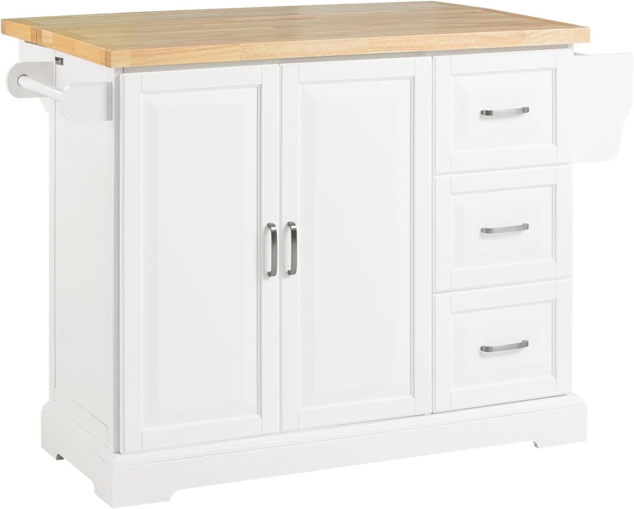 SoBuy Küchenwagen FKW41, Kücheninsel auf Rollen, Servierwagen Rollwagen Barwagen, Küche, Küchenschrank Sideboard Kücheninsel mit erweiterbarer Arbeitsfläche Bild 1