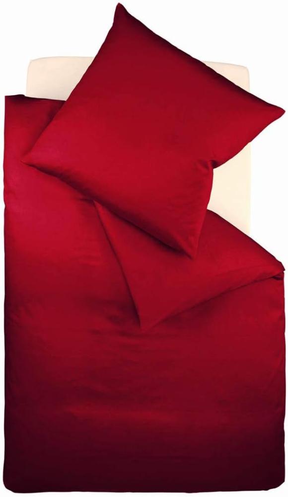 Fleuresse Mako-Satin-Bettwäsche colours bordeaux 4580 155 cm x 200 cm Bild 1