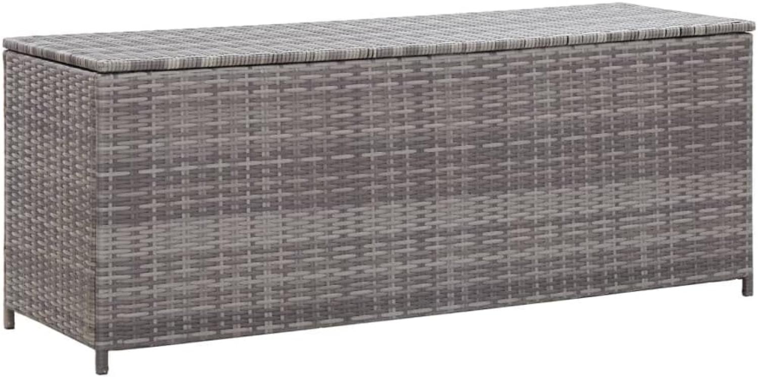 vidaXL Garten-Auflagenbox Grau 120x50x60 cm Poly Rattan 46460 Bild 1