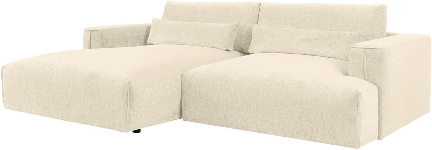 Vente-unique - Ecksofa - Ecke links - Chenille-Stoff - Beige - COLYSIA Bild 1