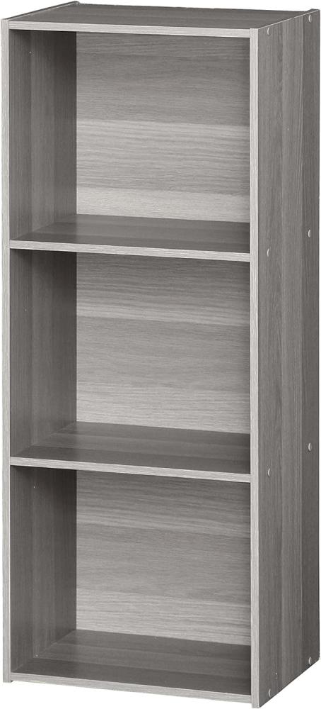 Iris Ohyama, Schrank, 3 Büroregale, Bücherregal, stabil, große Kapazität, multifunktional, massiv, Schlafzimmer, Wohnzimmer – Office Basic Rack - CX-3FN – Graue Eiche Bild 1