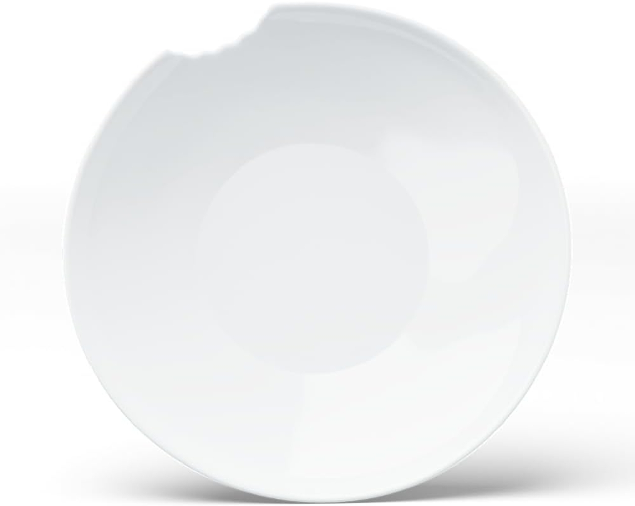Tiefer Teller mit Biss Porzellan weiß 2er Set Bild 1