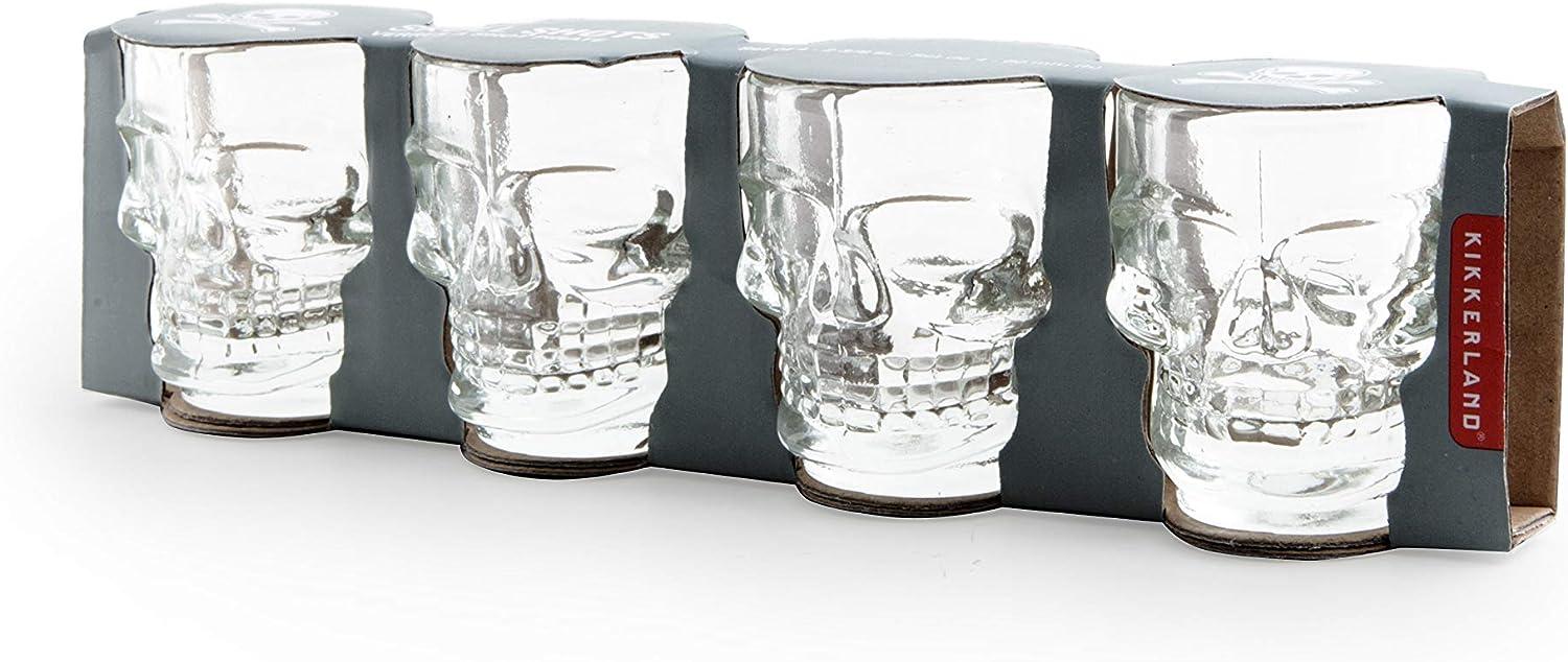 Kikkerland GL06 Schnapsglas Skull im 4-er Set Bild 1