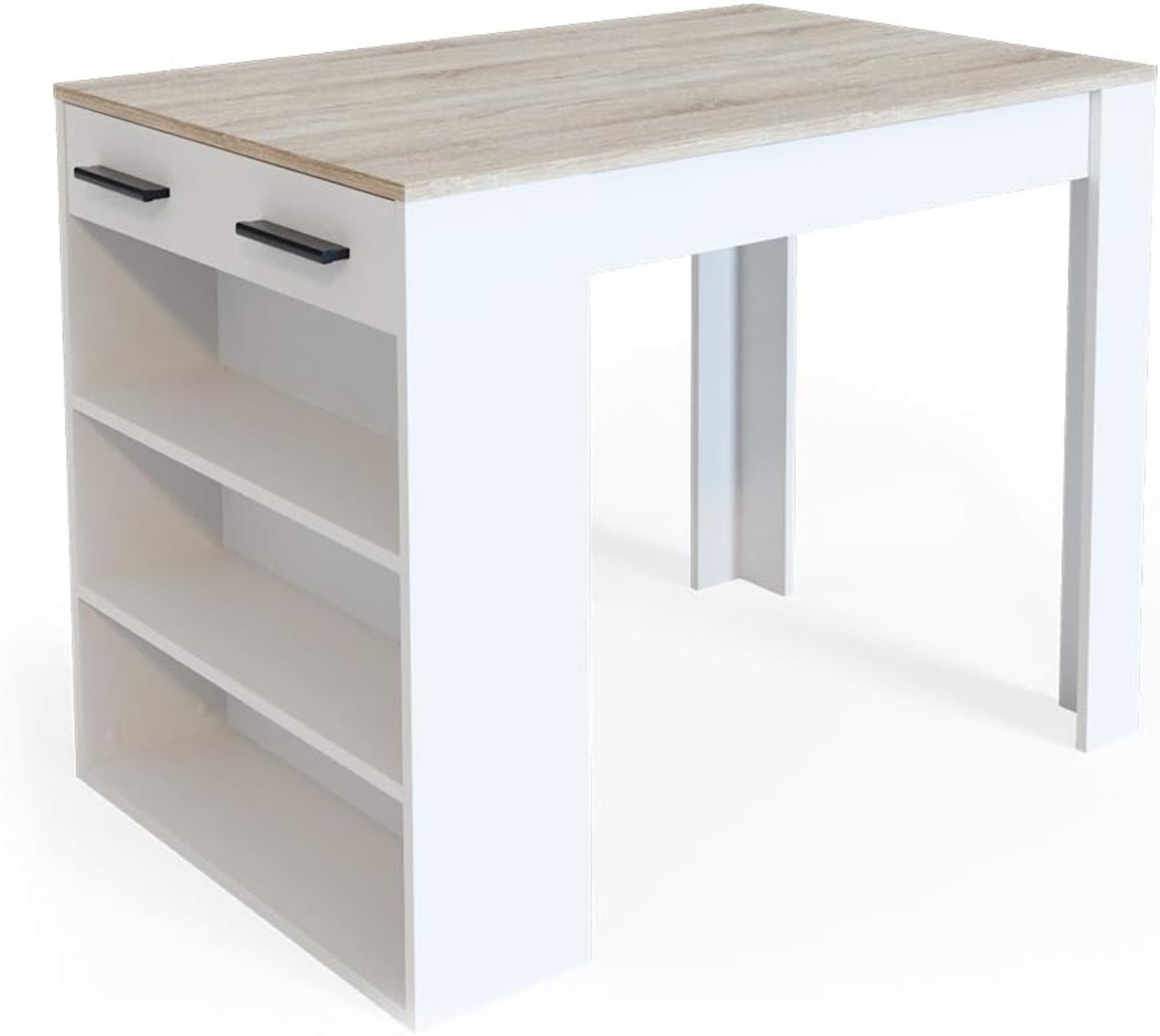 Vicco Esszimmertisch Sonoma/Weiß 67 x 100 cm, Repose Bild 1