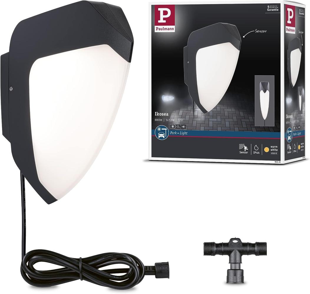 Paulmann 94518 LED Außenwandleuchte Ikosea mit Bewegungsmelder IP44 3000K Bild 1