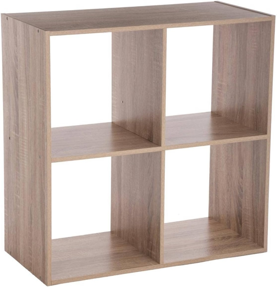 Dekoregal Bücherregal 4 Einlegeböden braun Höhe 68 cm Bild 1