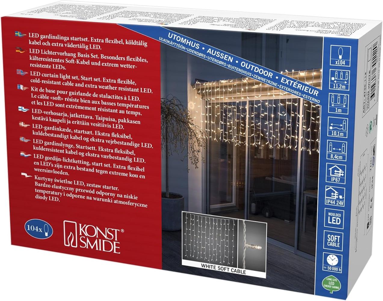 KONSTSMIDE No. 4730-112 Maxi LED Kompakt System Eisregen Basis 104 warmweiße LED IP67 Bild 1