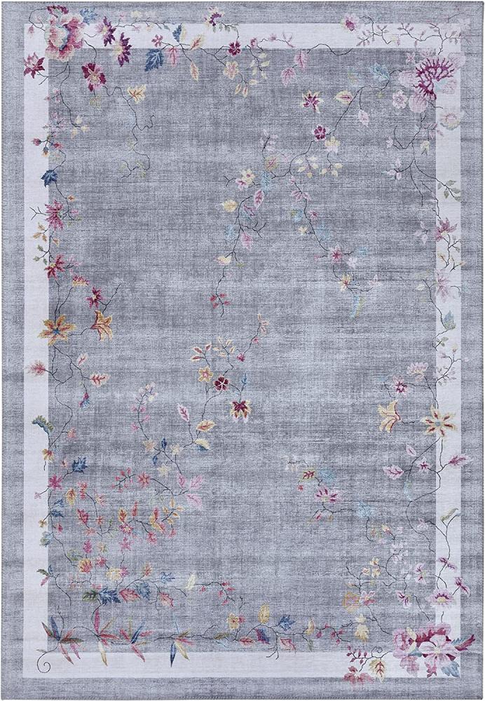 Kurzflor Teppich Orientalisch Gloriosa Grau - 160x230x0,7cm Bild 1