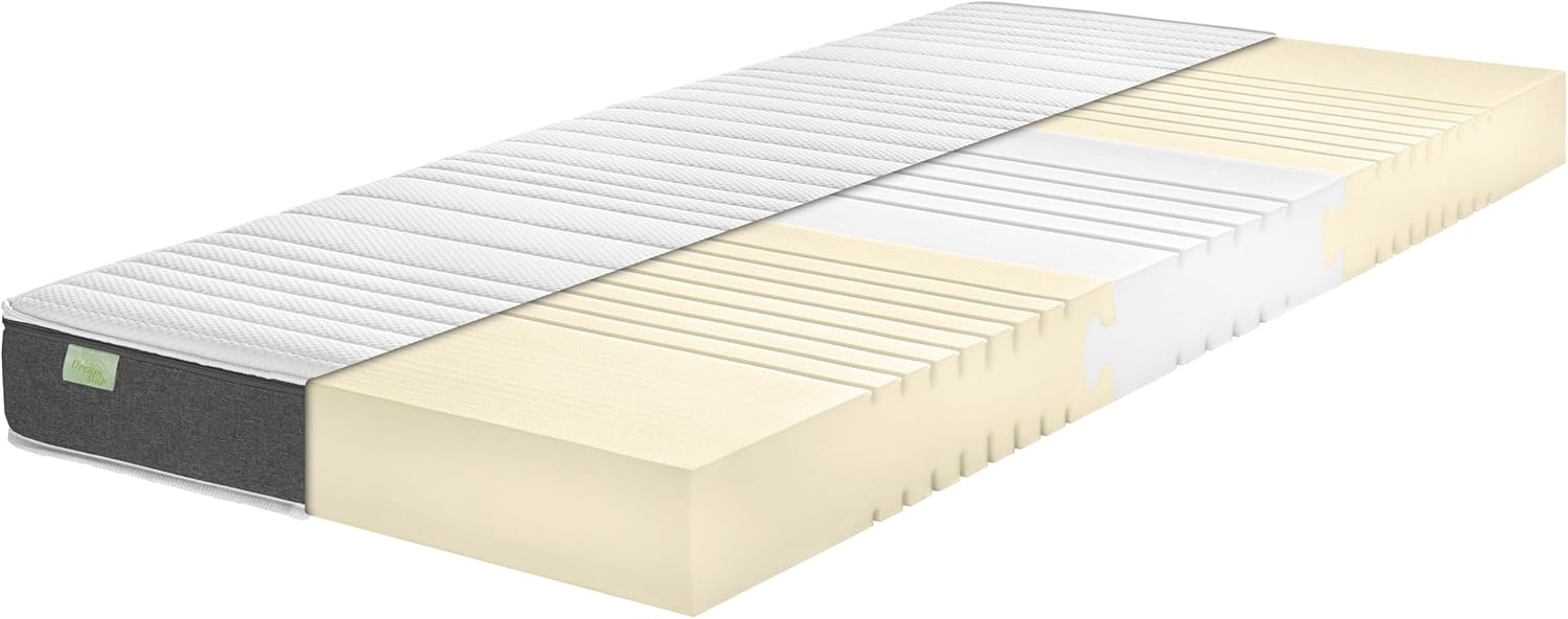 Kaltschaummatratze Trio Comfort, 90x200 cm, 140x200 cm & weitere Größen, Dreamstar, 15 cm hoch, ergonomische 7-Zonen-Matratze mit drei verbundenen Kernen Bild 1