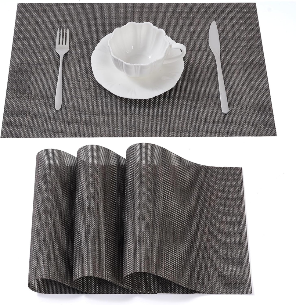 Simurq Platzset - Tischsets Abwaschbar / Rutschfest und Waschbar, (Platzdeckchen in 45x30 cm - Tischunterlage -, 4-St, Set mit 4 oder 6 Tischsets), Tischuntersetzer für Esszimmer und Küche Bild 1