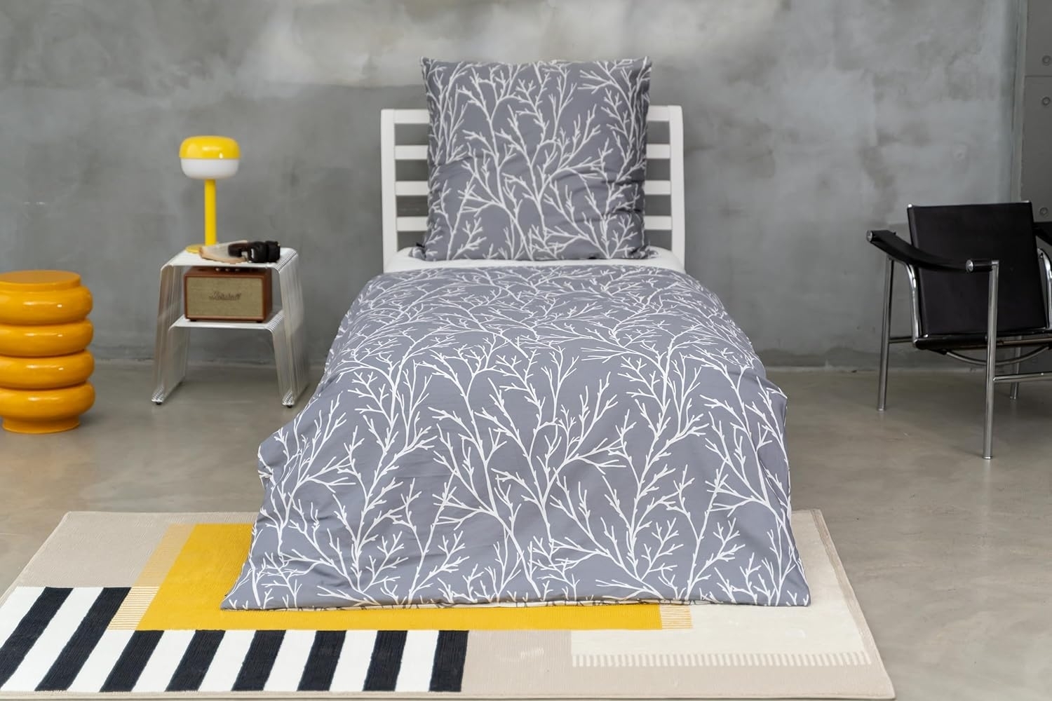 Brielle Bettwäsche Mako Satin Wendebettwäsche-Set - 2-tlg - Dunkelgrau-Hellgrau, 2 teilig, Mit Reißverschluss, 100% Baumwolle Bild 1