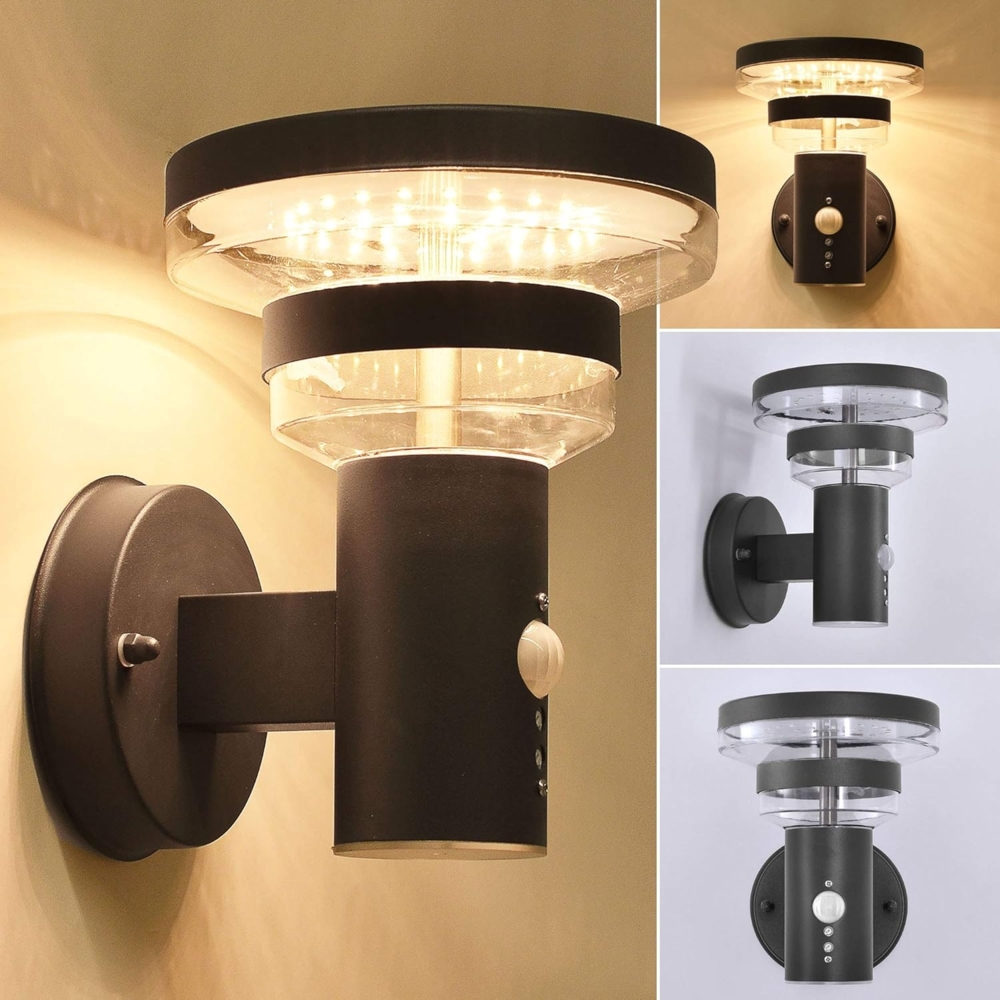 Maxkomfort Außen-Wandleuchte 313, mit Bewegungsmelder, LED fest integriert, Warmweiß, Außenwandleuchte Bild 1