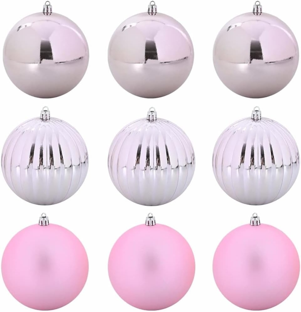 vidaXL Weihnachtskugel-Set 9 pcs Rosa Kunststoff 42018862 Bild 1
