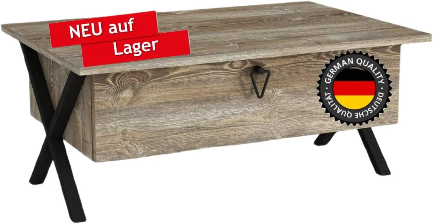 Couchtisch Zeth mit Metallfüßen Eiche Bild 1