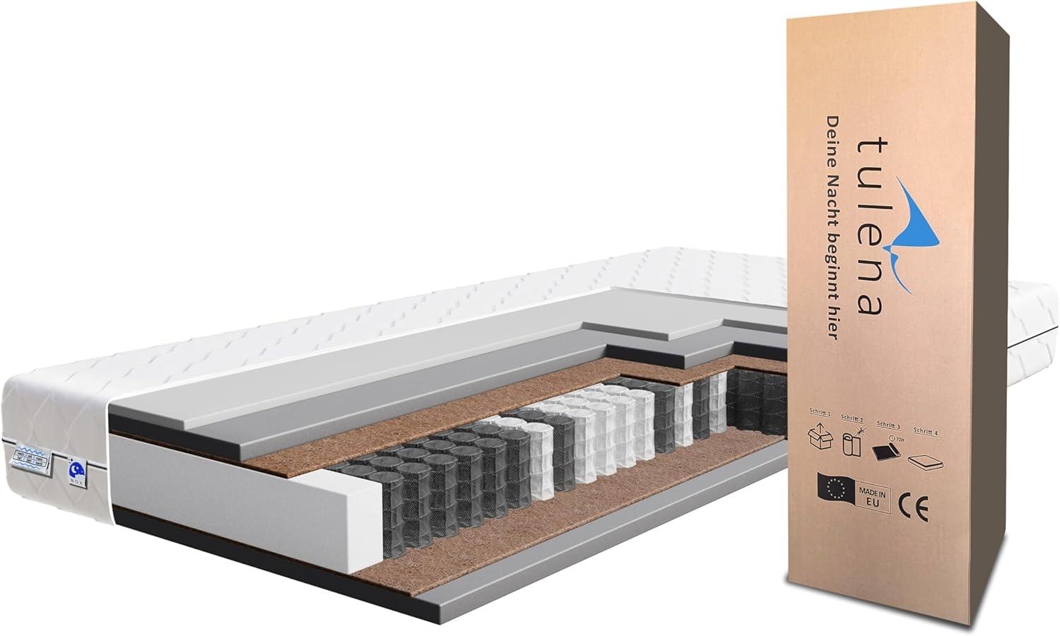 NOX Taschenfederkern Matratze 120x200 Ferderkernmatratze H4 + H5 Basic 21cm hoch| Probeschlafen | Rollmatratze Wendematratze Bild 1