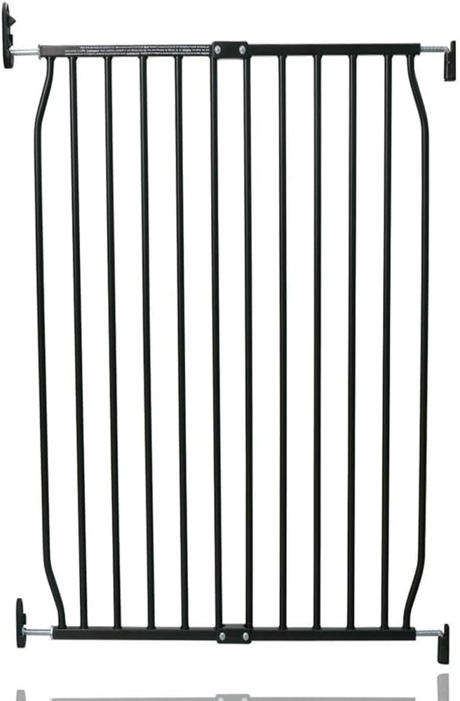 Safetots Extra hohes Eco Schraubbefestigung Babygitter, Schwarz, 70cm - 80cm, Extra hohes Gitter mit einer Höhe von 100cm, Treppengitter für Babys, Schraubbefestigtes Sicherheitsgitter Bild 1