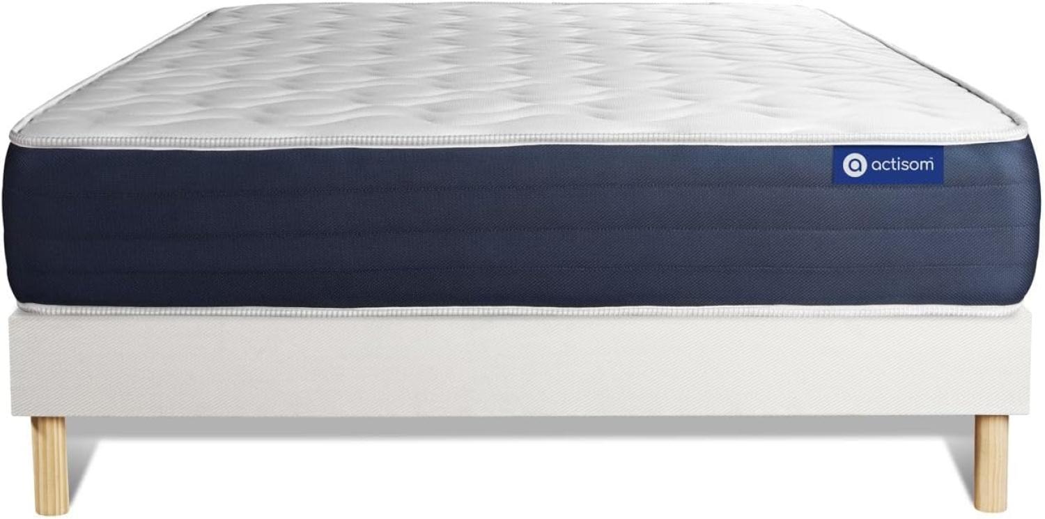 Actimemo sleep Matratze 130x190 cm + Bettgestell mit Lattenrost, Härtegrad 2, Memory-Schaum, Höhe : 22 cm Bild 1