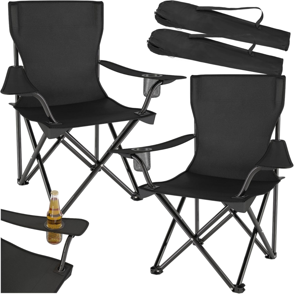 tectake Campingstuhl 2er Set Campingstuhl (2er Set, 2 St), faltbar Bild 1