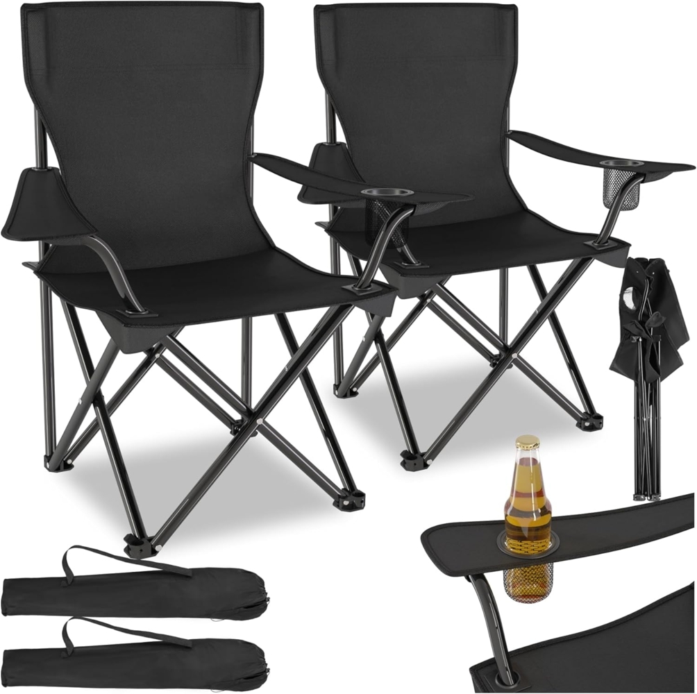 tectake Campingstuhl 2er Set Campingstuhl (2er Set, 2 St), faltbar Bild 1