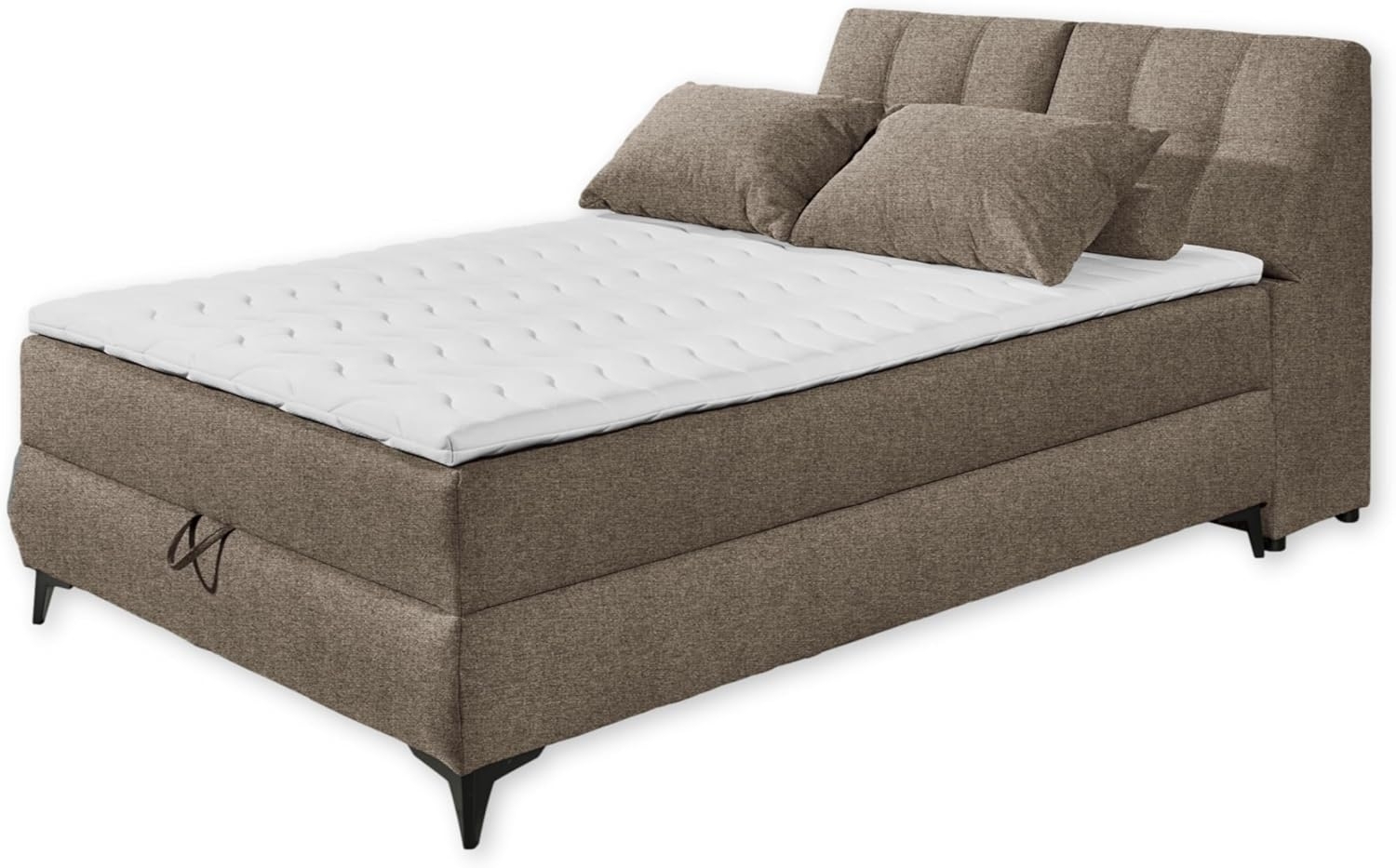 ATLANTIS 6 Boxbett 140x200 in Espresso - Bequemes Doppelbett mit Bettkasten und Kaltschaum Topper - 145 x 102 x 240 cm (B/H/T) Bild 1