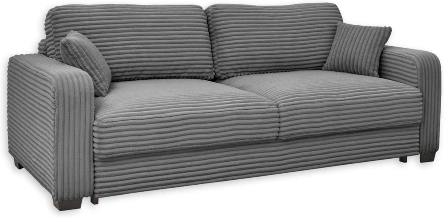 Sofa Carrara von ED Exciting Design mit Schlaffunktion, Liftbeschlag, Bettkasten und Mikrofaserbezug Ambience Farbe Anthrazit Bild 1