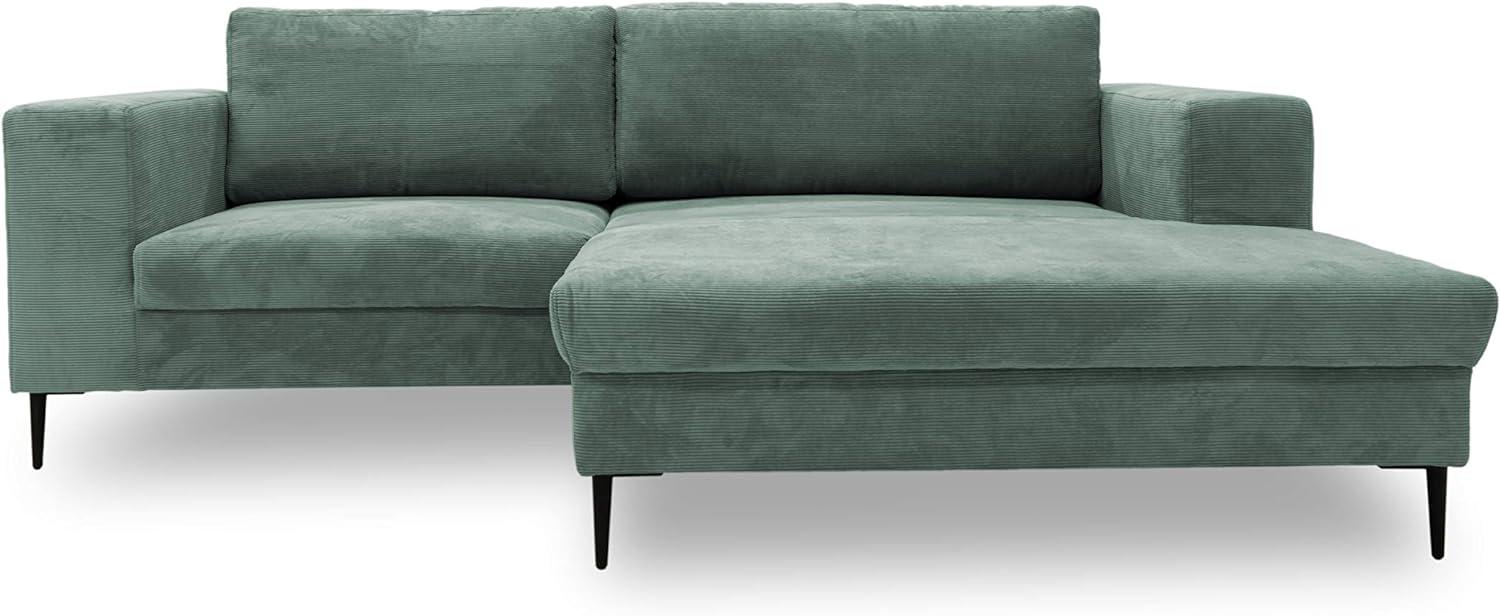 DOMO. collection Modica Ecksofa, moderne L-Form Eckcouch, Sofa Eckgarnitur, türkis, 244x173x83 Bild 1