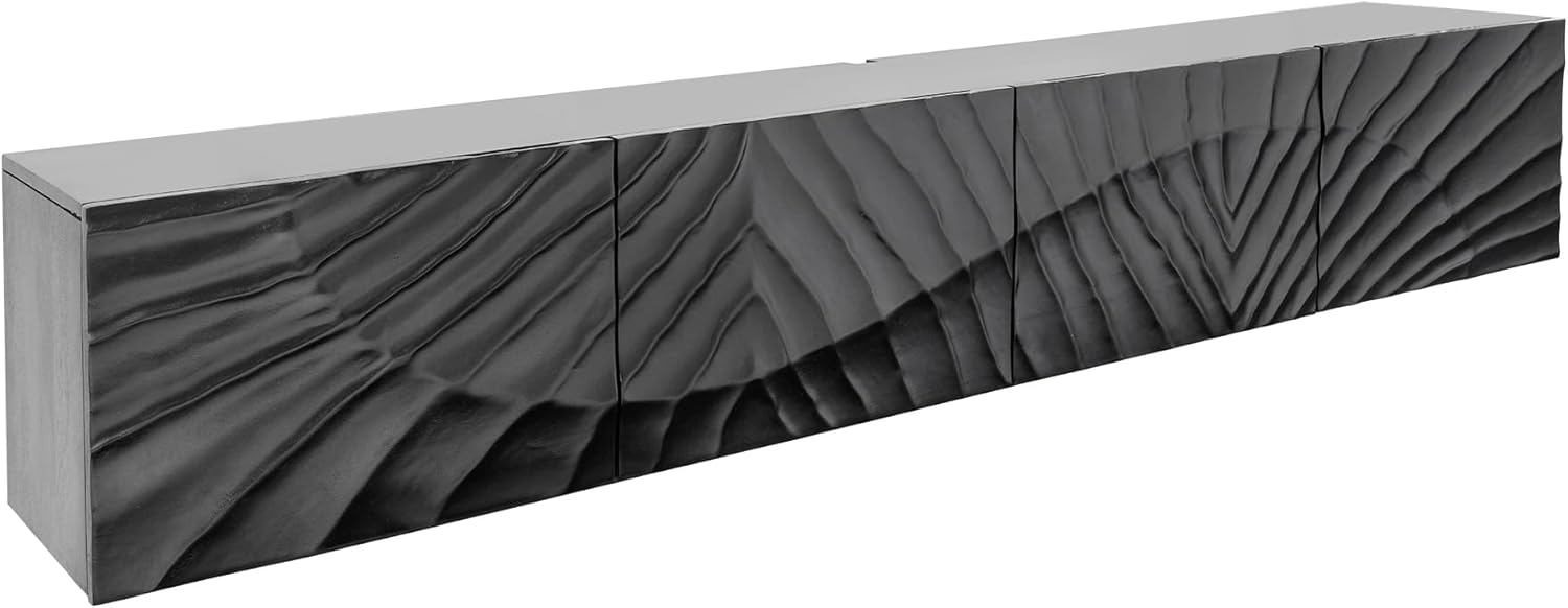 riess-ambiente Lowboard SCORPION 200cm schwarz (Einzelartikel, 1 St), Wohnzimmer · Massivholz · Mango · TV-Schrank · hängend · Industrial Bild 1