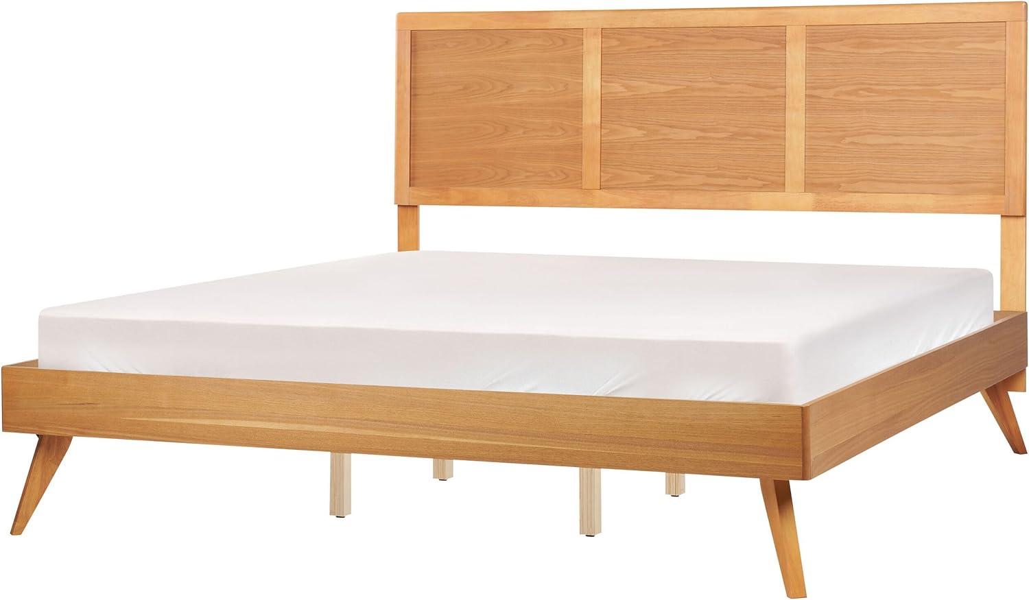 Bett heller Holzfarbton Lattenrost 180 x 200 cm ISTRES Bild 1