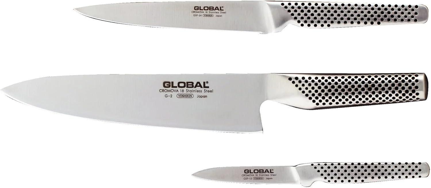 Global Messerset G-21524: Kochmesser + Kleines Schälmesser + Universalmesser Bild 1