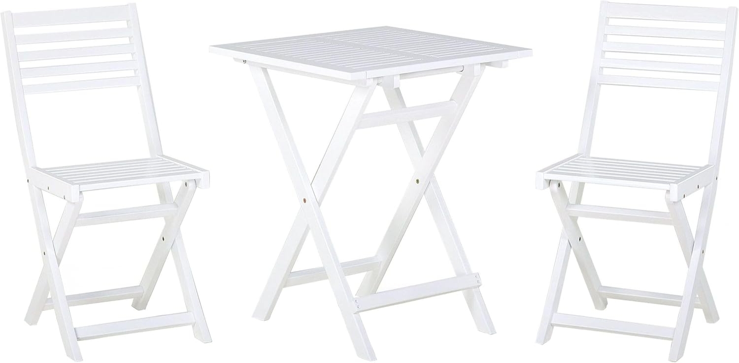 Bistro Set FIJI Holz Weiß Bild 1