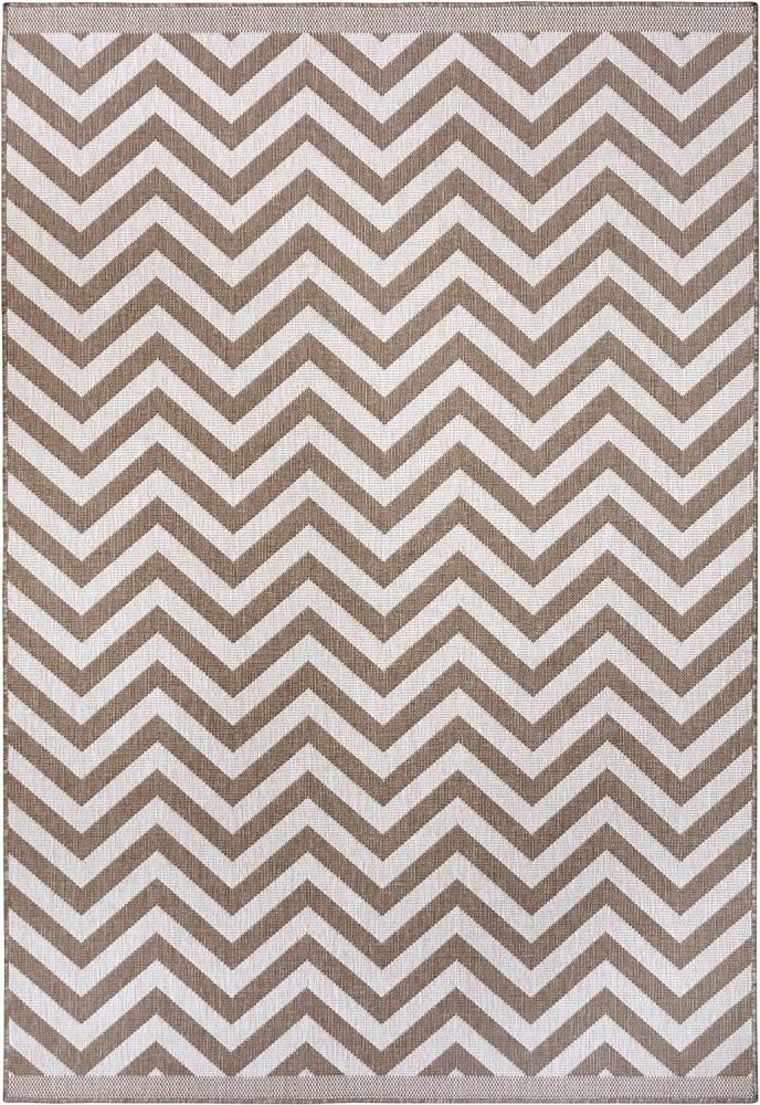 In- & Outdoor Wendeteppich Palma Beige Creme - 80x150x0,5cm Bild 1