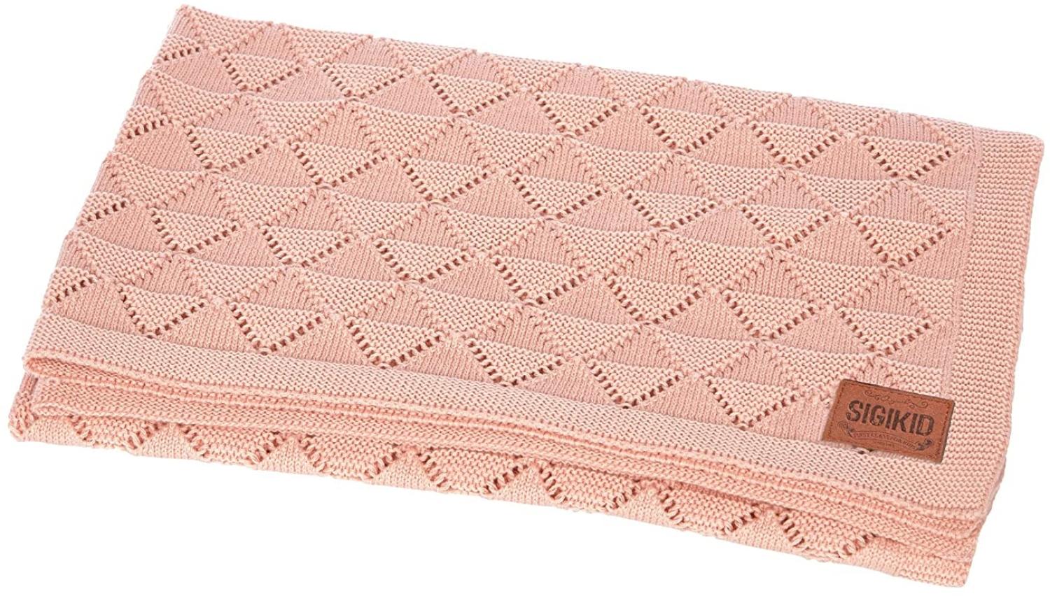 sigikid 39366 Strickdecke Hygge, rosa Bild 1