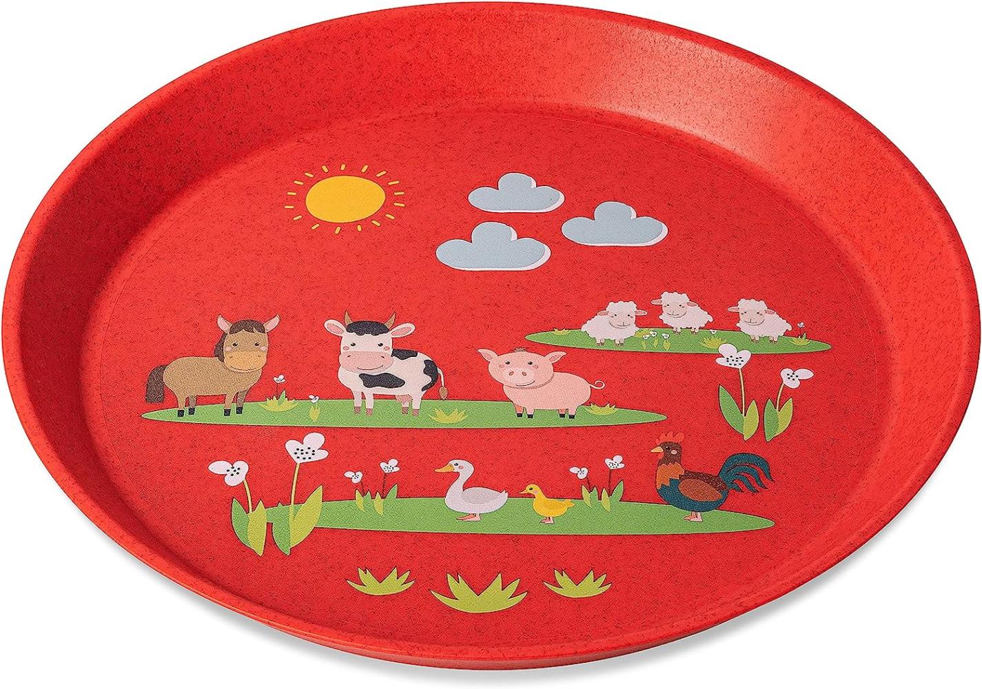 Koziol kleiner Teller Connect Plate Farm, Speiseteller, Kunststoff, Organic Red, 20. 5 cm, 1422676 Bild 1